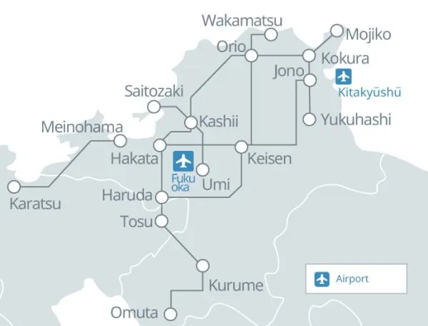 日本・九州|JR 九州鐵路電子周遊券 JR KYUSHU MOBILEPASS・福岡廣域版2日券