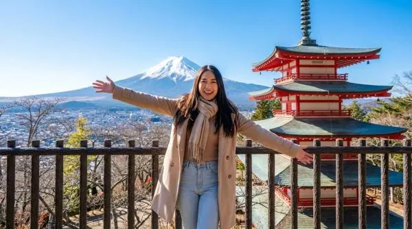 富士山六景熱門打卡拍照一日遊|淺間公園&日川時計店&忍野八海&河口湖大石公園&羅森便利商店&山中湖餵天鵝(中英韓文服務)